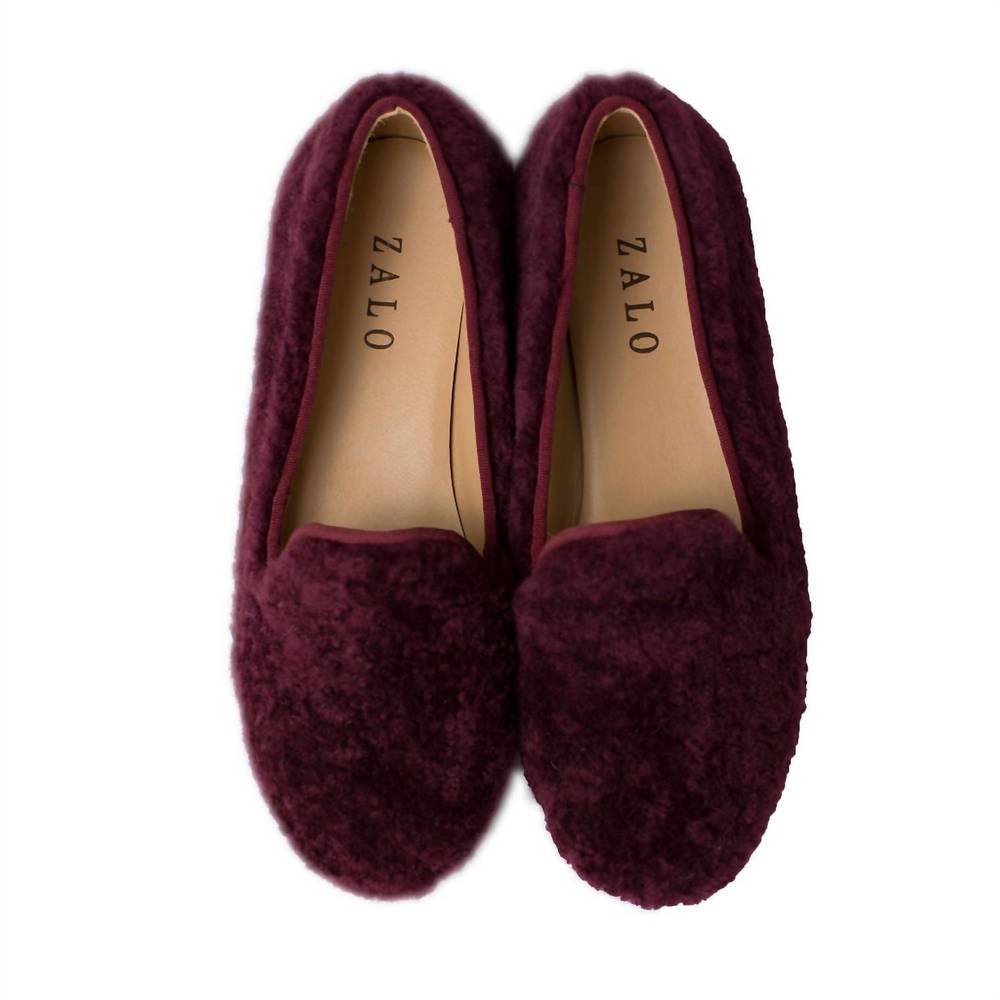 NEW HOUSE OF ZALO women's shearling slipper in merlot